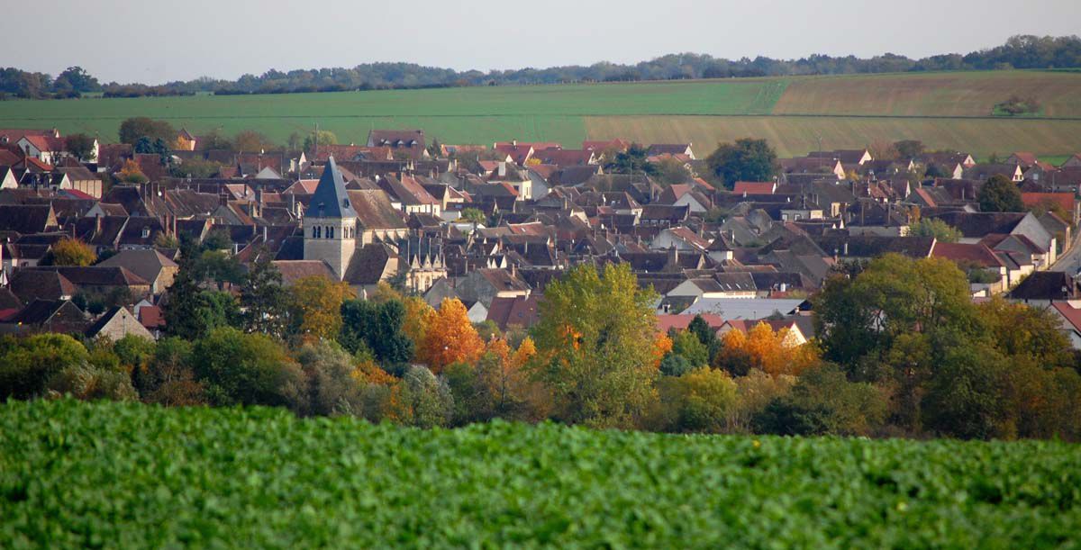 Urbanisme à Ligny le Châtel, vue du village éloignée